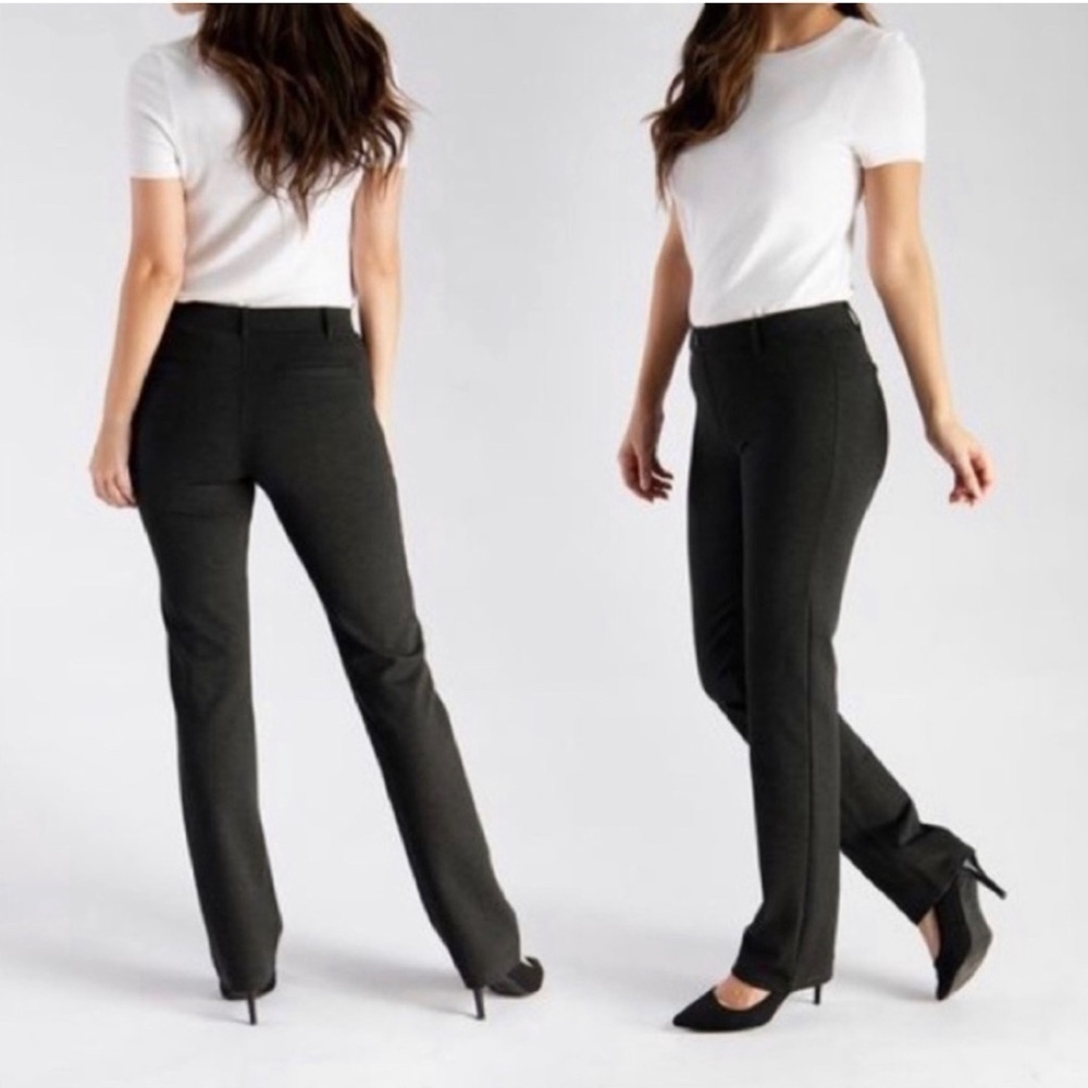 Betabrand Classic Straight Dress Pant Yoga Pant Black Size Small